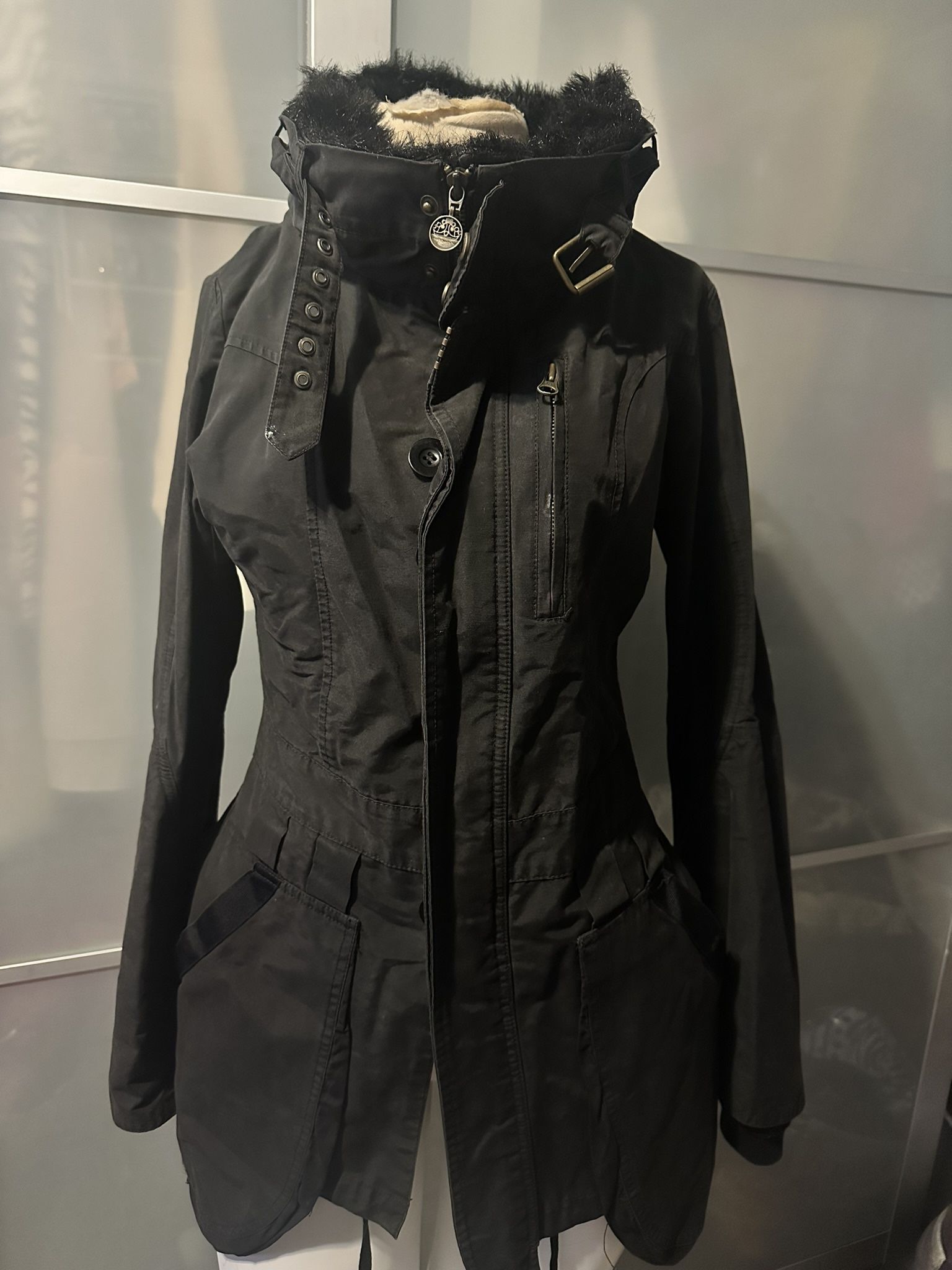 Belted Black Utility Jacket