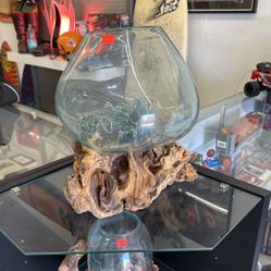 Bali Fish Bowl Terrarium Hand Made Boho Decor