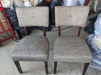 Pair of charcoal color dining room chairs