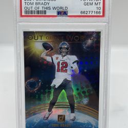 Tom Brady ‘21 Donruss Football ‘Out of this World’ Insert PSA 10