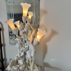 Pair Of Fairie Lamps With Water Fountain 
