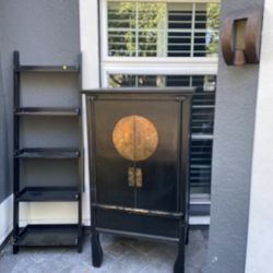 Antique Asian China Cabinet 