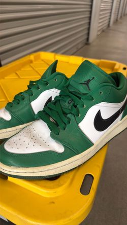 Air Jordan 1 Low Green White Sneakers