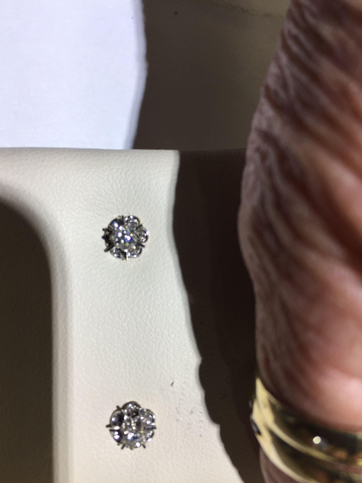Pair of diamond stud earrings