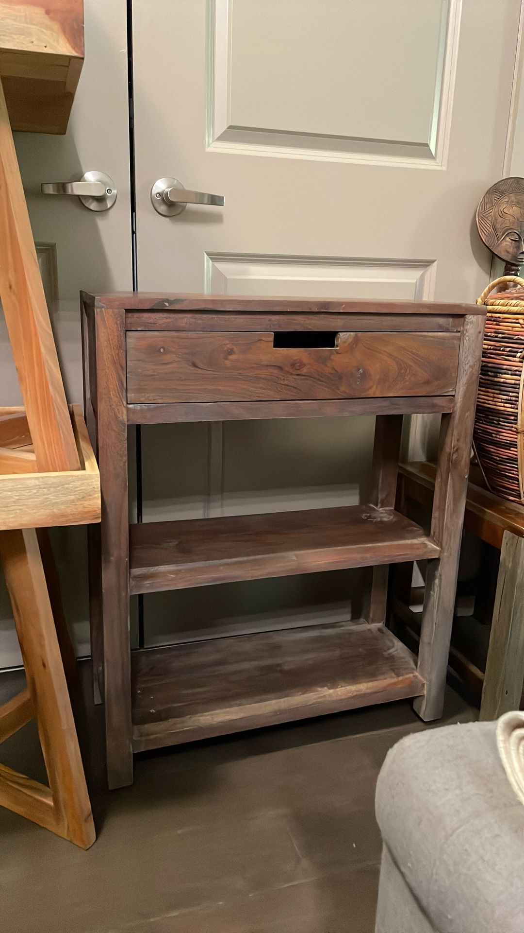Acacia Wood Side Table