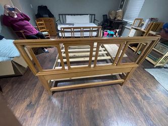 Full size mid century modern bed frame