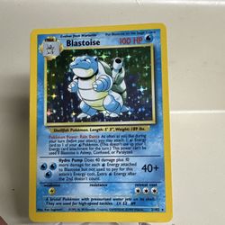 Pokémon TCG Blastoise Holo Rare Card 2/102 Base Set