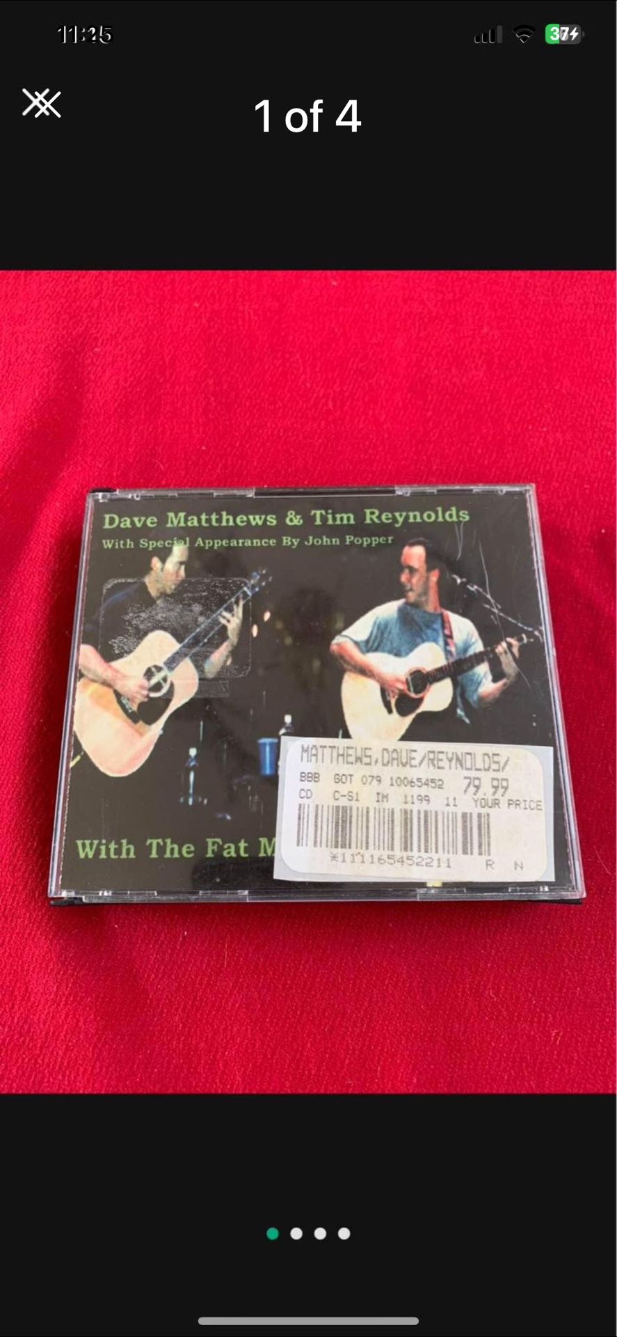 CDs Dave Matthew’s VERY RARE 3 CD live recording concert with Dave, Tim Reynolds and John Popper.
