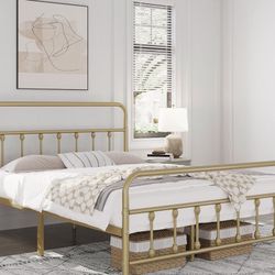 Full Size Bed Frame ( Antique gold)