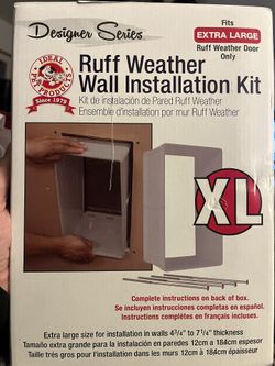 NEW IN BOX Ideal Pet Products Designer Series Ruff-Weather Pet Door Wall Installation Kit, Extra Large, 9-3/4" x 17" Flap Size (Pet Door Sold Separate