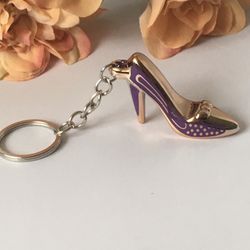 Purple Stiletto Keychain 