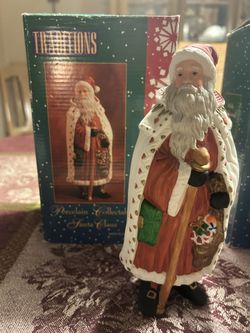 Traditions Vintage Porcelain Santa Collector 