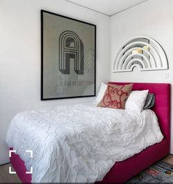 Room & Board Full Bed Pink custom bed.