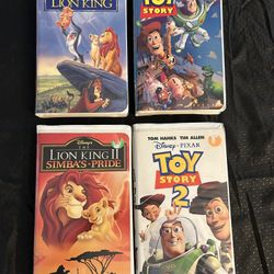 4- wonderful Disney movies Lion King & Toy Story part 1 & 2