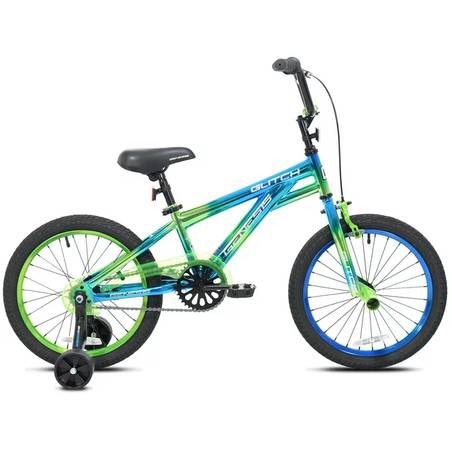 Genesis 18″ Glitch Boys BMX Kids Bike in Blue/Green