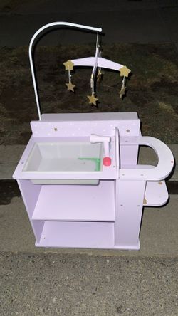 Doll changing and feeding table