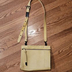 Yellow Faux Leather Foley & Corinna Crossbody Purse