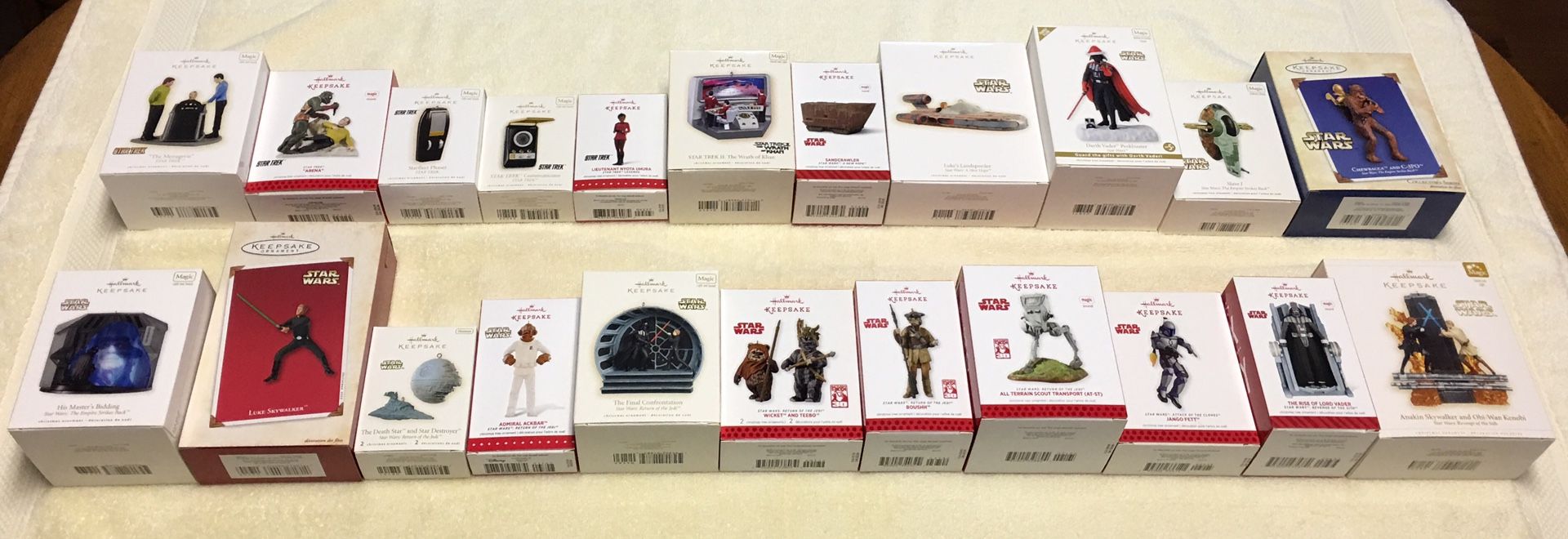 STAR TREK AND STAR WARS HALLMARK KEEPSAKE ORNAMENTS