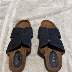 Navy Sandals Size 8.5
