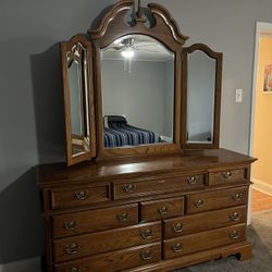 3 Mirror Dresser-solid Wood! 