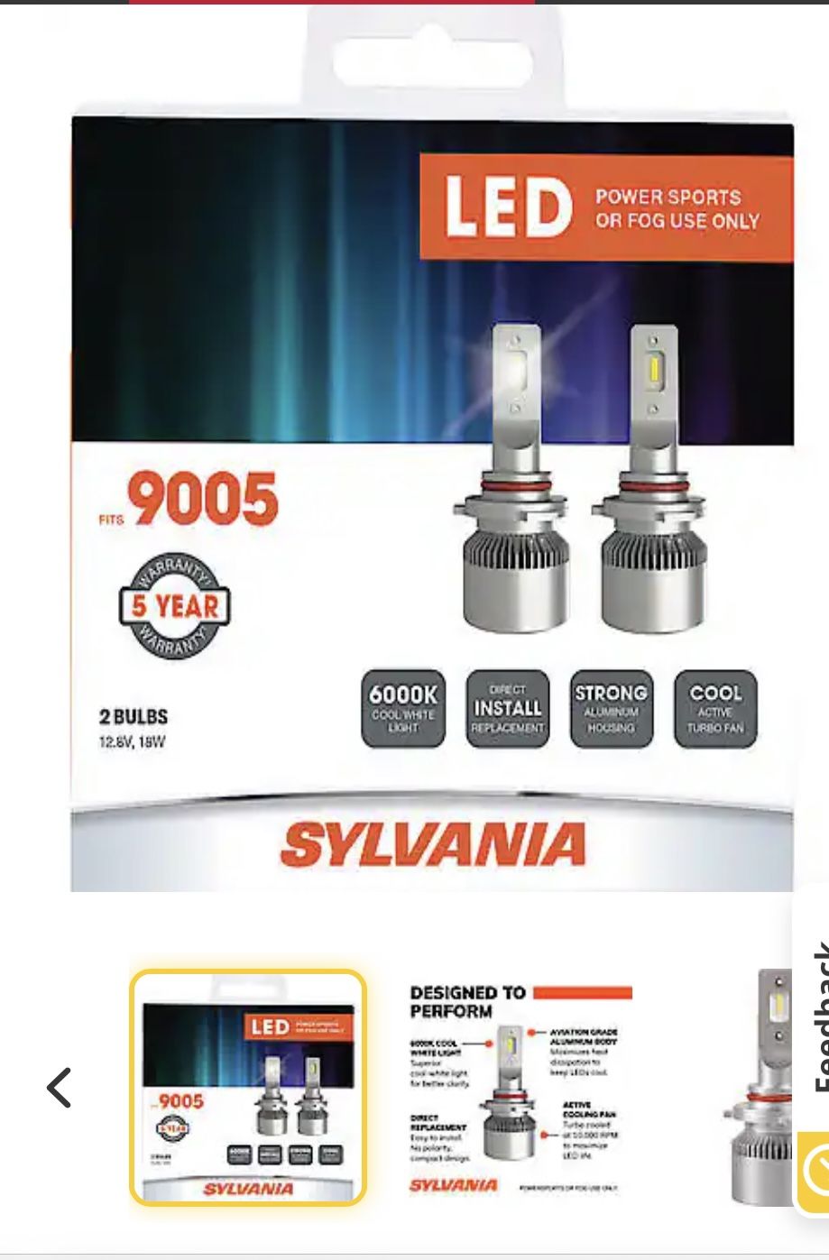 Sylviaina Headlight 9005 Brand New