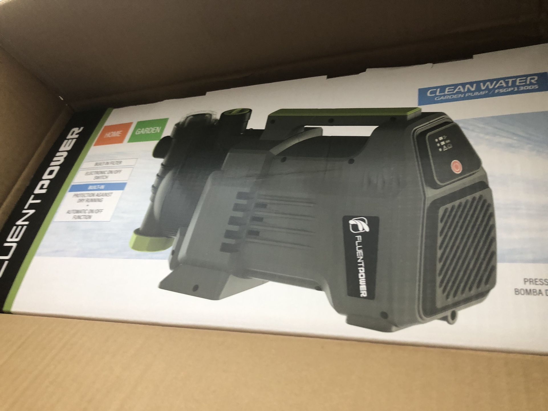 FLUENTPOWER 1.5HP Automatic Garden Booster Pump with Integrated Prefilter,