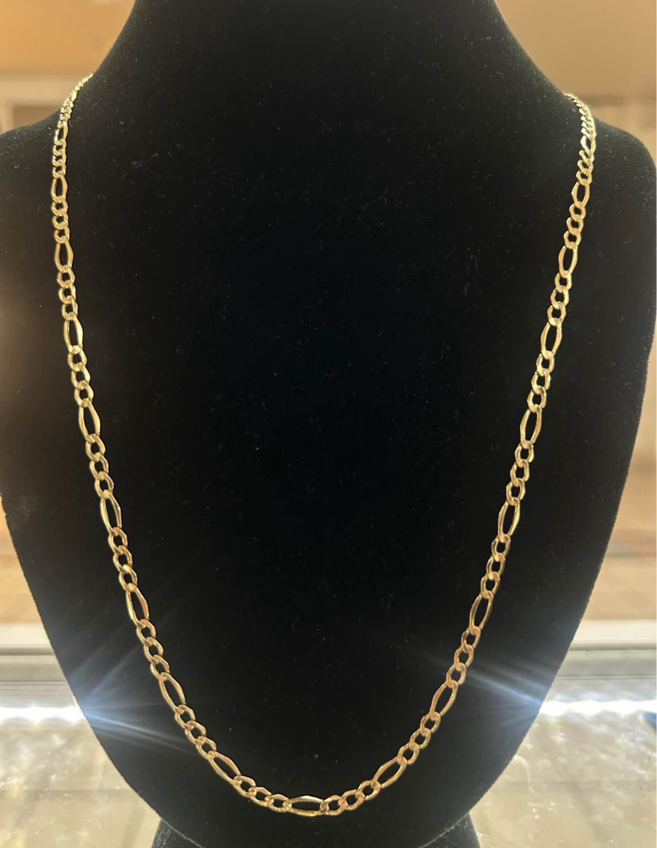 10k Real Gold Figaro Chain 3mm 