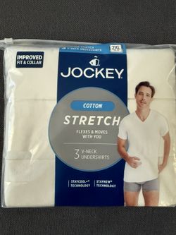 Mens Jockey Cotton Stretch V-Neck Undershirts