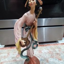 Chinese Statue Women Signed