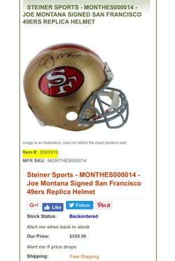 Joe Montana auto- (mini helmet)