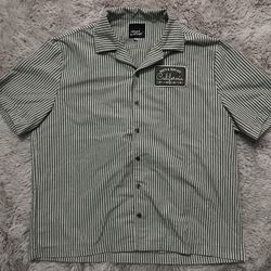 Collar Shirt White And Grey With California Patch 