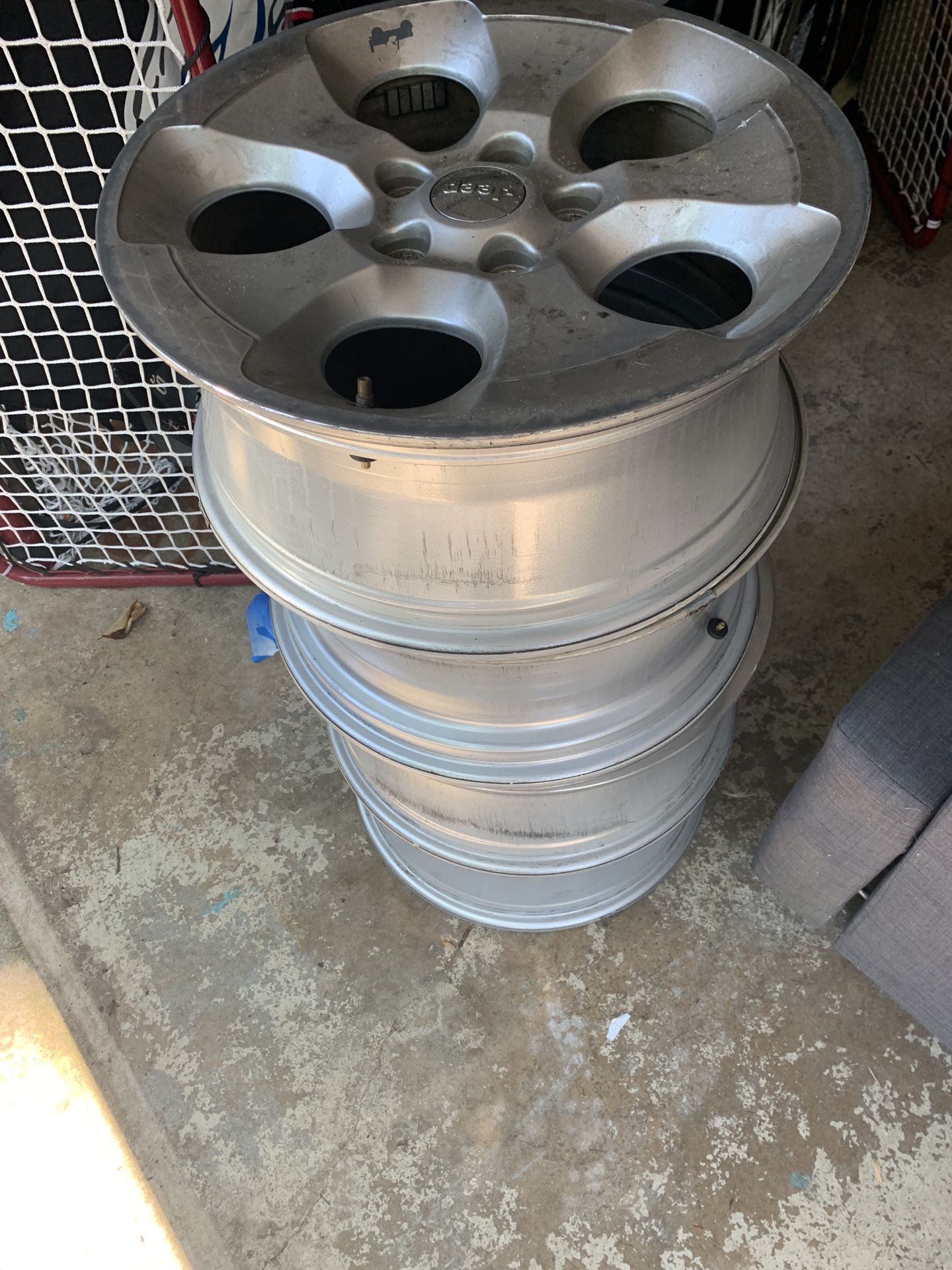 4 Jeep Wrangler rims (no tires) EXCELLENT CONDITION