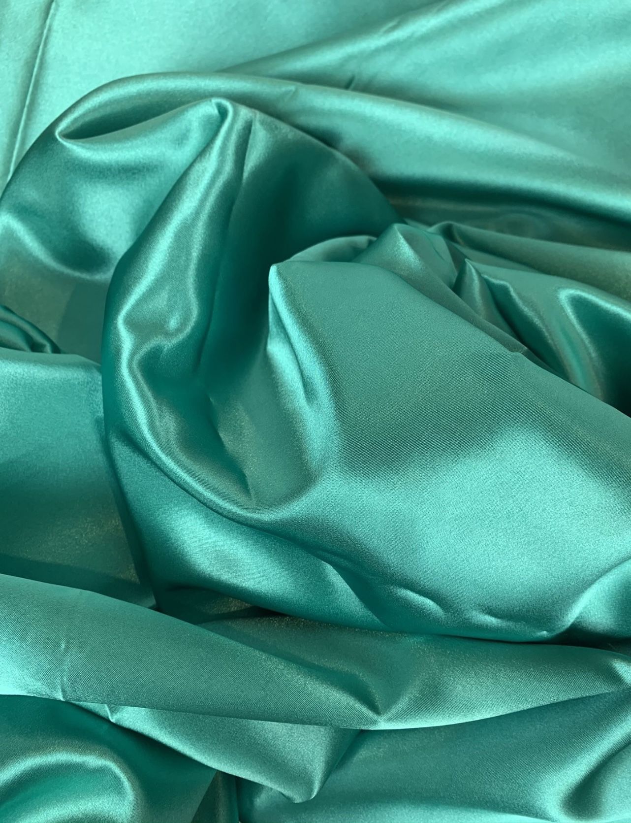 Teal Green Satin Rectangle Table Cloth