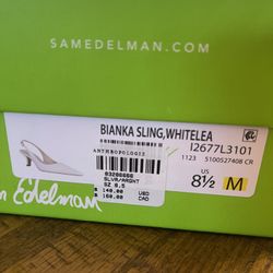 Sam Edelman White Slingback Heels
