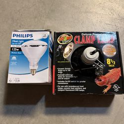 DLX Porcelain Reptile Clamp Lamp