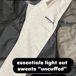essentials sweats uncuffed