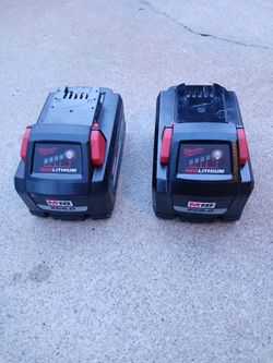 (2) 18v 6ah Milwaukee Batteries
