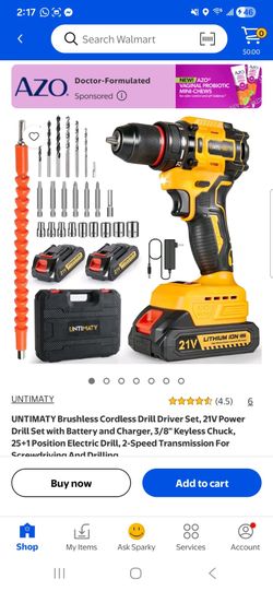 Brushless Cordless Drill Driver Set. 21V Power Drill Set with Battery and Charger, 3/8" Keyless Chuck, 25+1 Position Electric Drill, 2-Speed Transmiss