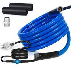 50FT Heated Water Hose for RV,Heated Drinking Water Hose with Thermostat,Lead and BPA Free,1/2"Inner Diameter,Temperatures Down to -40°F Self-Regulati