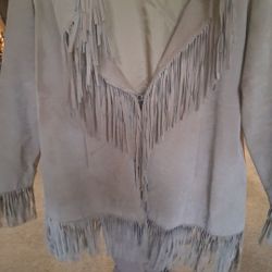Faux Leather Fringe Jacket