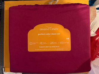 Full size Cotton Sateen sheet set with pillowcase in beet red color