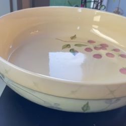 Vintage Hand painted Pasta Bowl by Tracy Porter in the “Evelyn” Collection