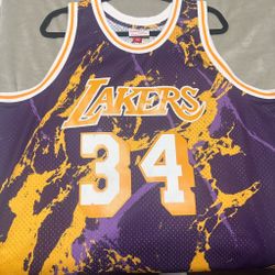 Mitchell & Ness Lakers #34 Marble Jersey