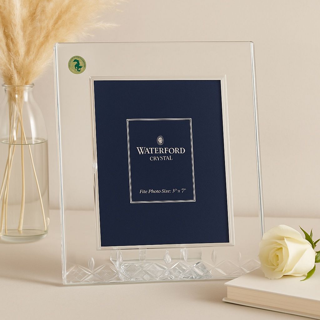 Waterford Ireland Modern Lismore Essence Crystal Picture Frame, NWOT, 5x7”