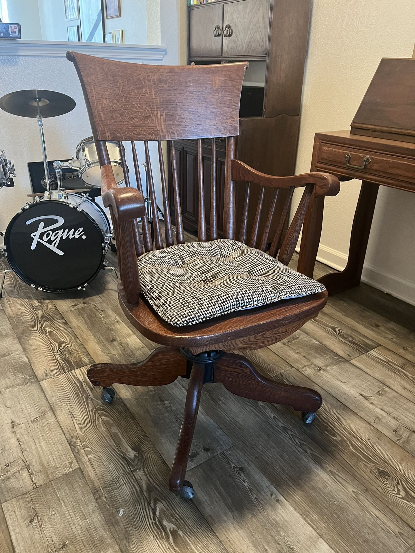 60+ Year Wood chair With Steel Fixtures