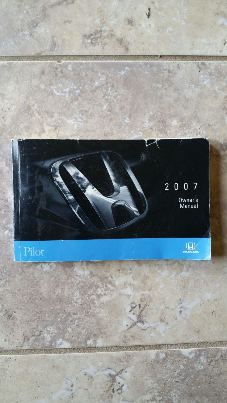 2007 Honda Pilot Owners Manual
