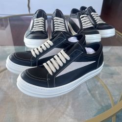 Rick Owens Black Leather Hollywood Vintage Size 43, 44, & 45