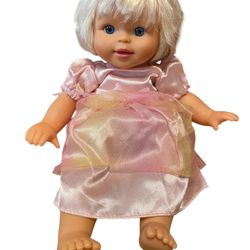 Mattel Doll Little Mommy 2007 Blonde Blue Eyes Baby Toys 15”