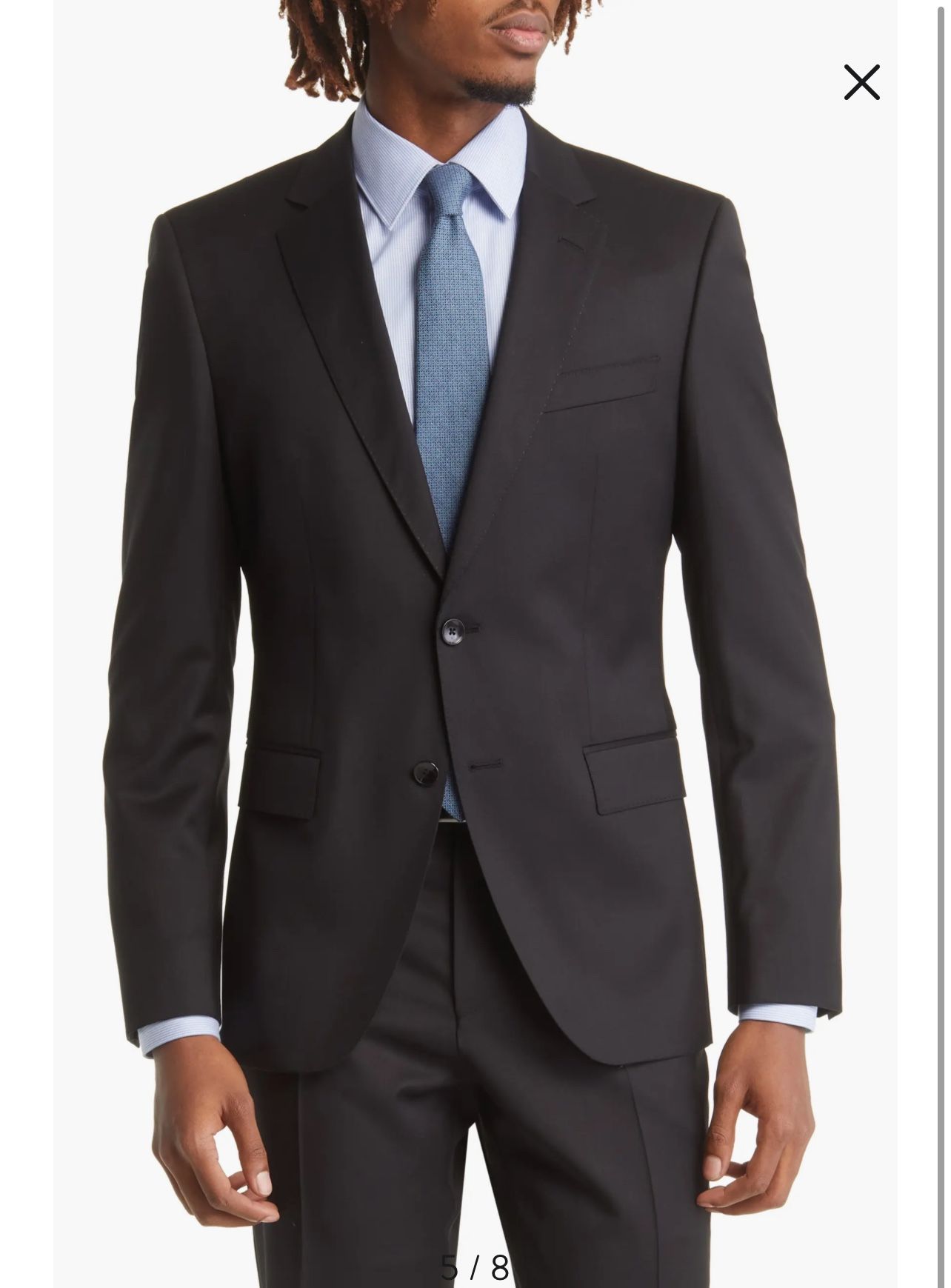HUGO BOSS Trabaldo Togna 1840 Super 120 Slim-Fit Virgin Wool suit jacket made in italy 40R