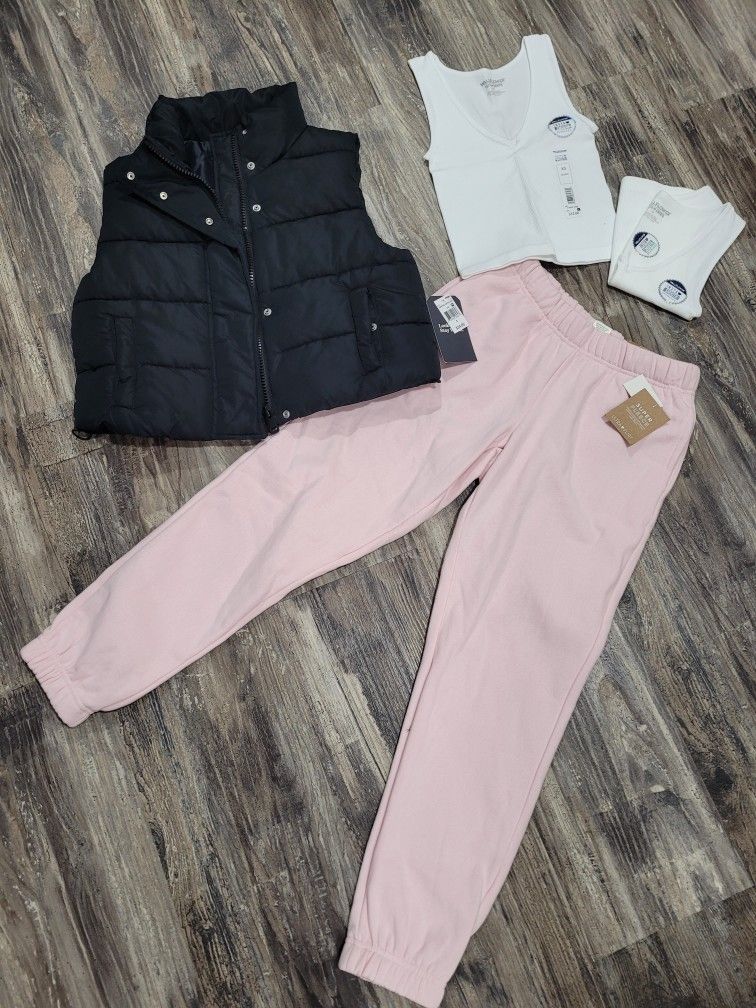 NEW Women's lot Joggers Puffer vest Ultra Flirt. Sz XS/ S